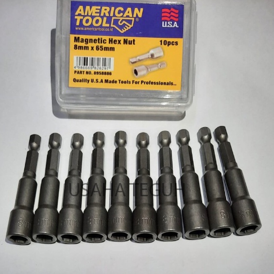 Amerian Tool Mata Sok Roofing / Bor / Magnetic 8 mm x 65 Kunci Drilling Nut Setter