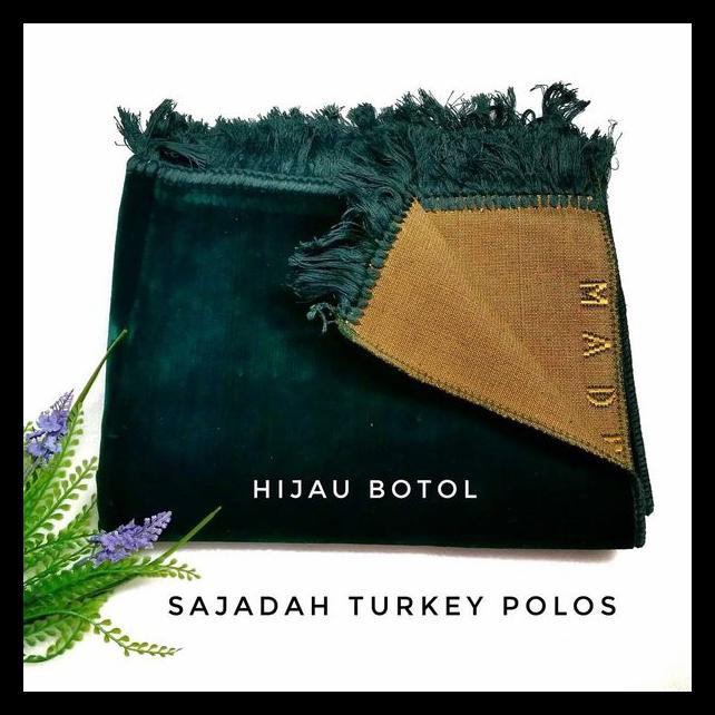 DISKON SAJADAH POLOS WARNA HIJAU BOTOL 