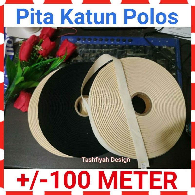 

Pita Katun hitam Putih 1cm 2 cm 3cm