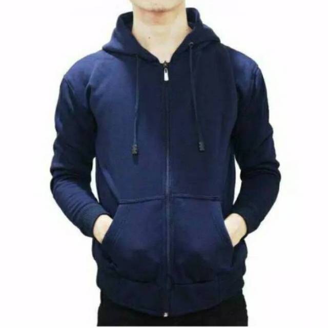 Parisdivarious Jaket Sweater Hoodie Zipper Polos Bahan Fleece Size S  - XXL (Pria &amp; Wanita)