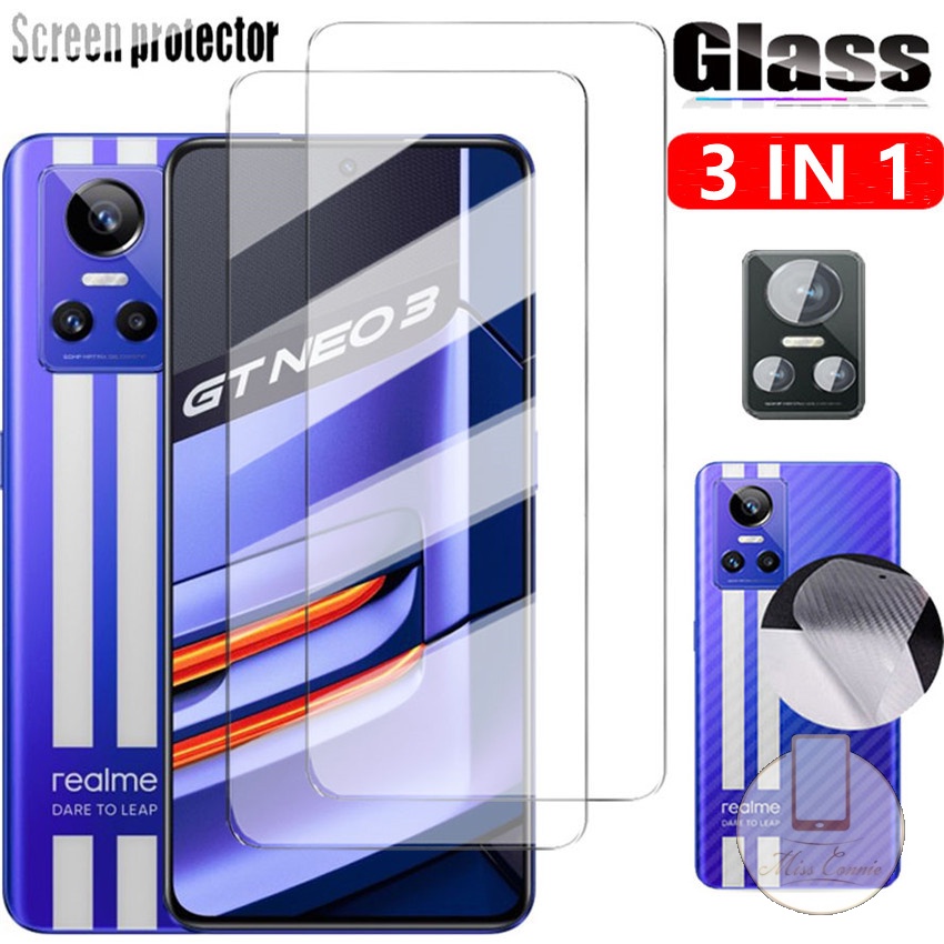 3 in 1 Tempered Glass Pelindung Layar Realme 9i 8 9Pro + 8Pro C31 C35 C25s C21Y C25 C25 C12 C21 7i 6i C17 C11 2021 C15 C25s C20 C11 C25 C212 C20 C253 5S 621