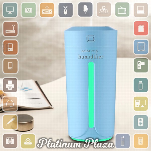 Taffware Ultrasonic Air Humidifier Aromatherapy 230ml - HUMI SPT-001 - Gray`TWFI13-