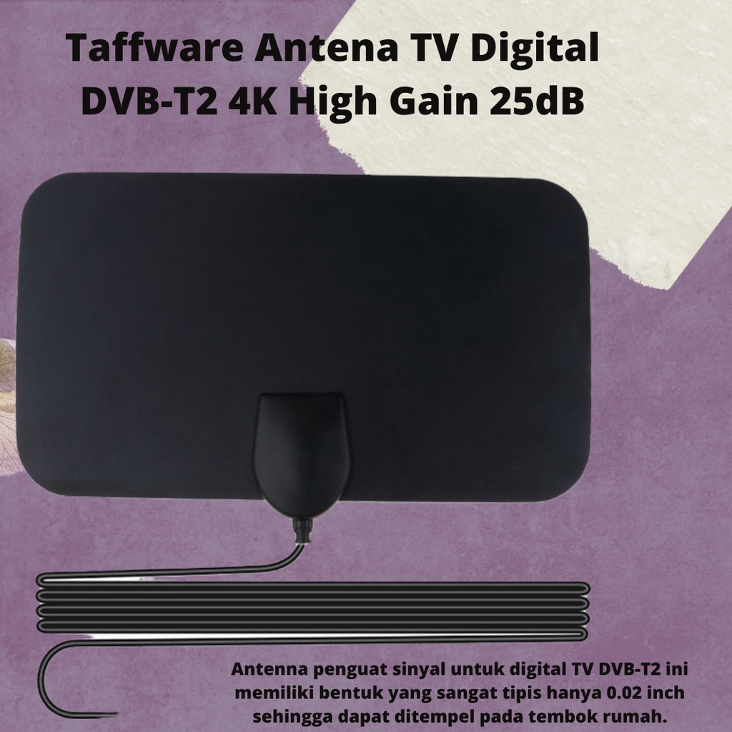 Antena TV Digital DVB-T2 4K High Gain 25dB - TFL-D139 - Antena Simple