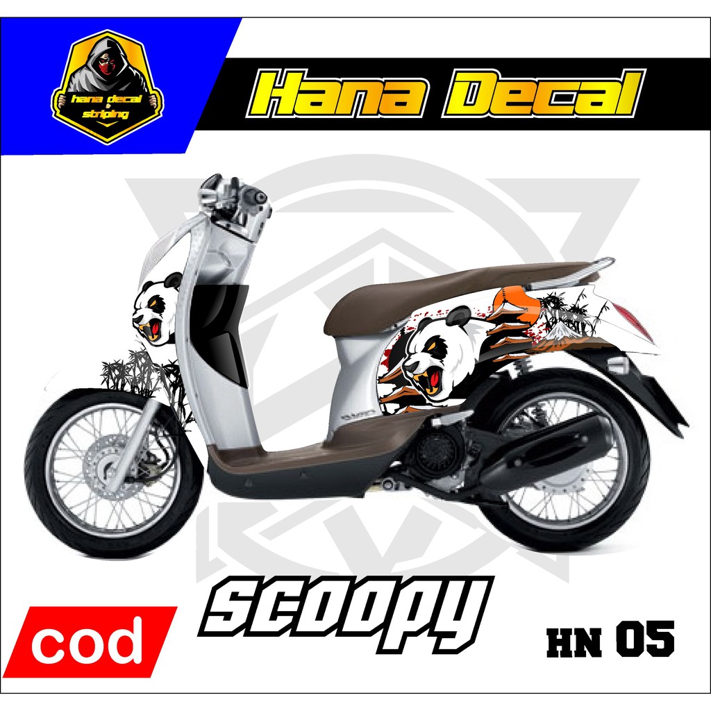 Decal stiker variasi motor Honda Scoopy karbu full body sc 05