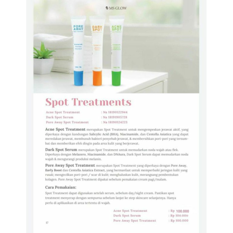 DARK SPOT MS GLOW / PORE AWAY MS GLOW / ACNE SPOT MS GLOW / SPOT TREATMENT MS GLOW