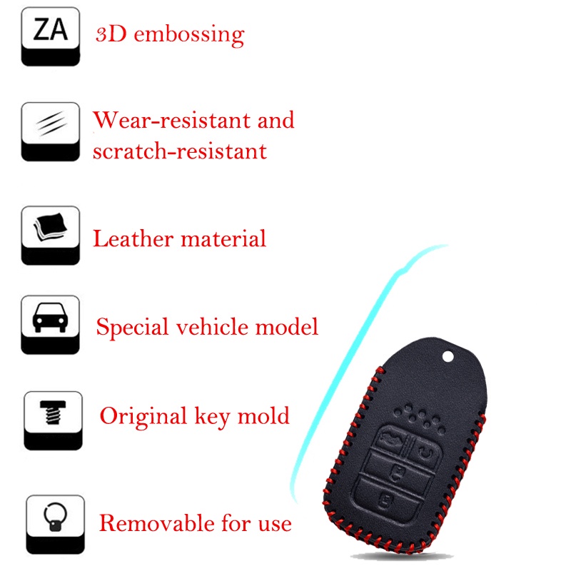 Honda HRV / CRV / Jazz / BRV 2014-2022 Keyless Remote kulit Full Protection Cover Casing