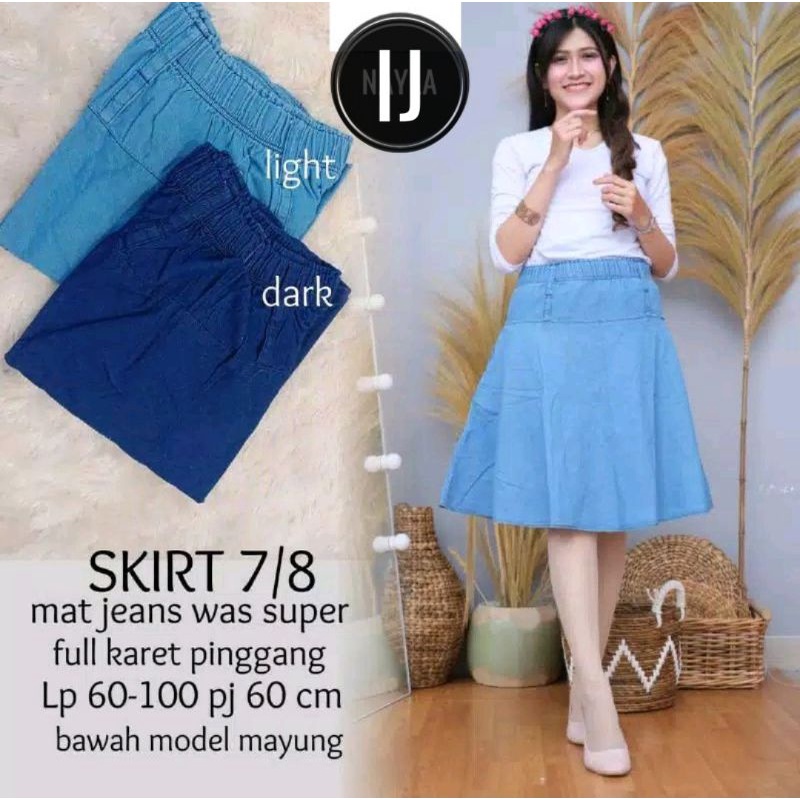 Umbrella Mini Skirt // Rok Jeans Pendek Maxy Skirt//Rok Jeans Pendek Wanita Payung Murah