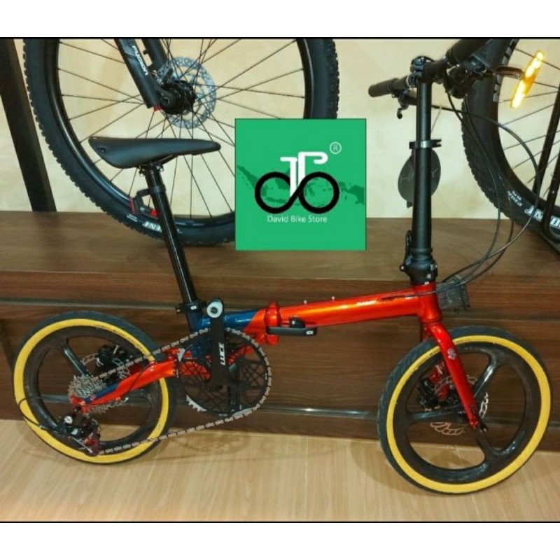 Sepeda Lipat 16" Camp Hazy 11spd Carbon