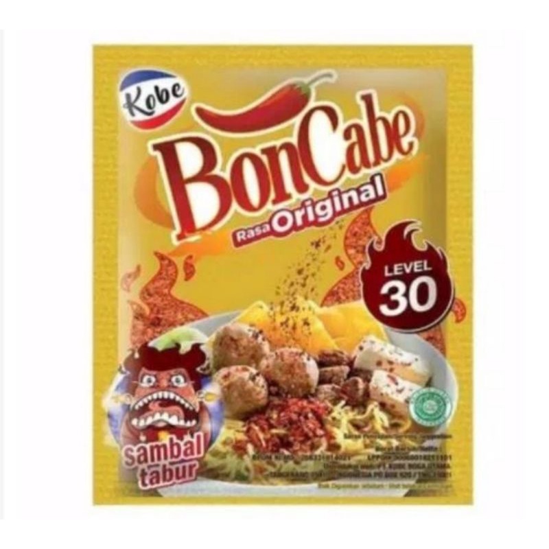 

MOOJOK-Bon Cabe rasa original level 30 Sachet Kobe sambal tabur 4,5gr murah