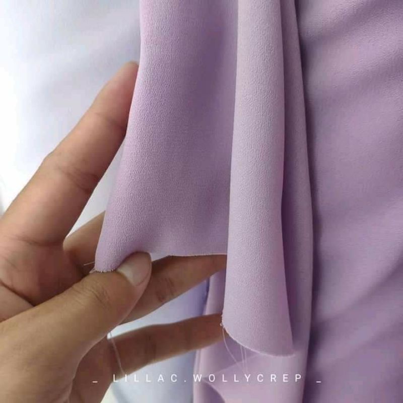 [ TERMURAH ] KAIN WOLLYCREPE CALTRY / KAIN WOLLYCREPE POLOS / WOLLYCREPE / KAIN MURAH / BAHAN GAMIS