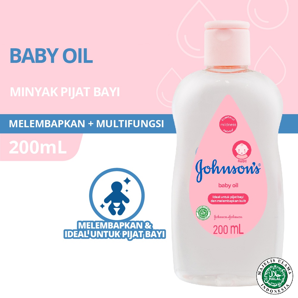 Johnsons Oil 200ml + Bubble Wrap / Toko Makmur Online