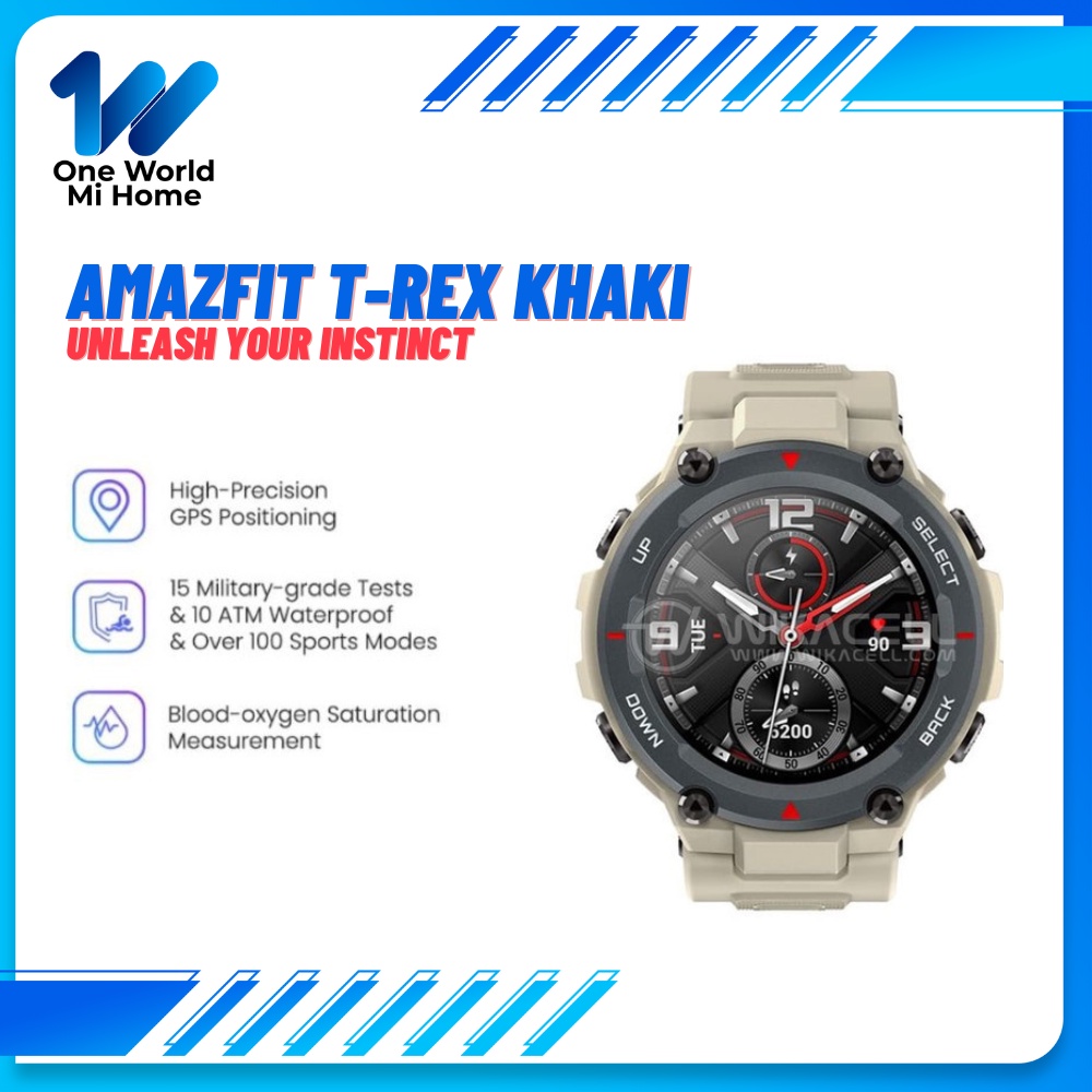 Amazfit T-Rex GPS Amoled Smartwatch Global Version - KHAKI