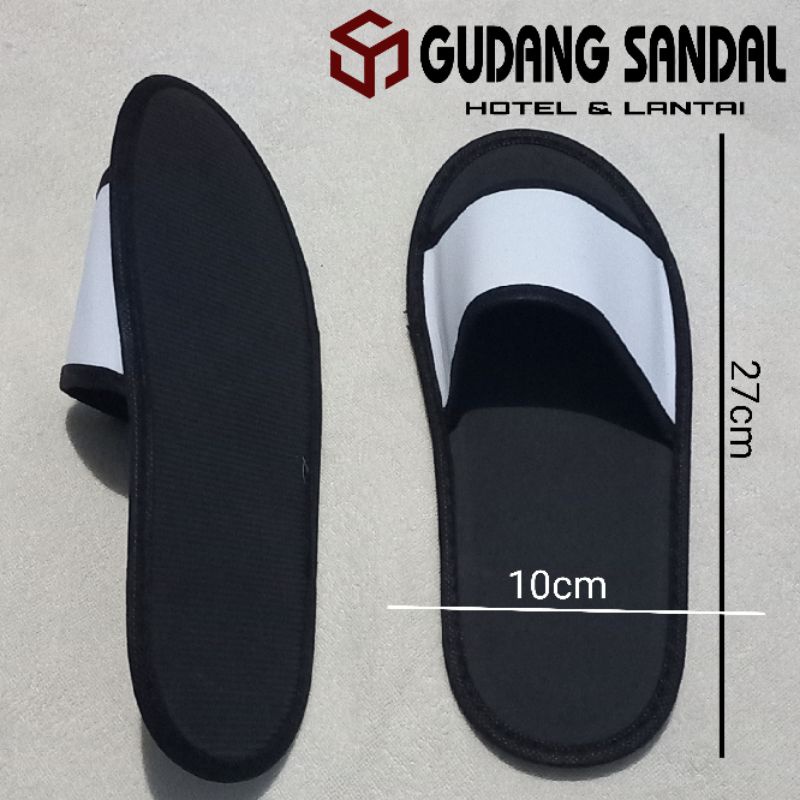 sandal#lantai#hotel#sovenir.sepon 4ml hitam putih