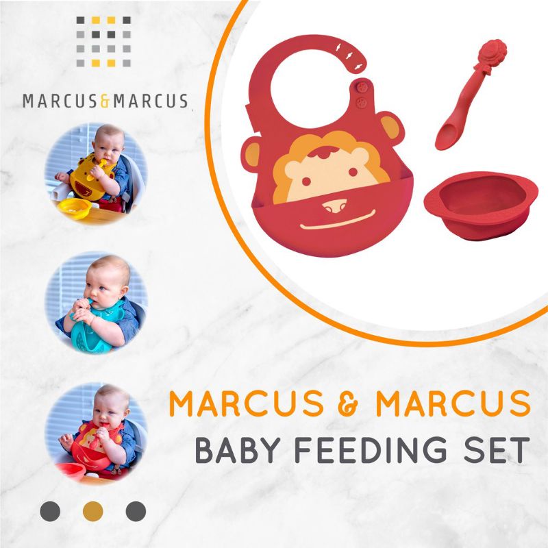 Marcus and Marcus Baby Feeding Set, Perlengkapan MPASI bayi, Gift Set makan Bayi Premium