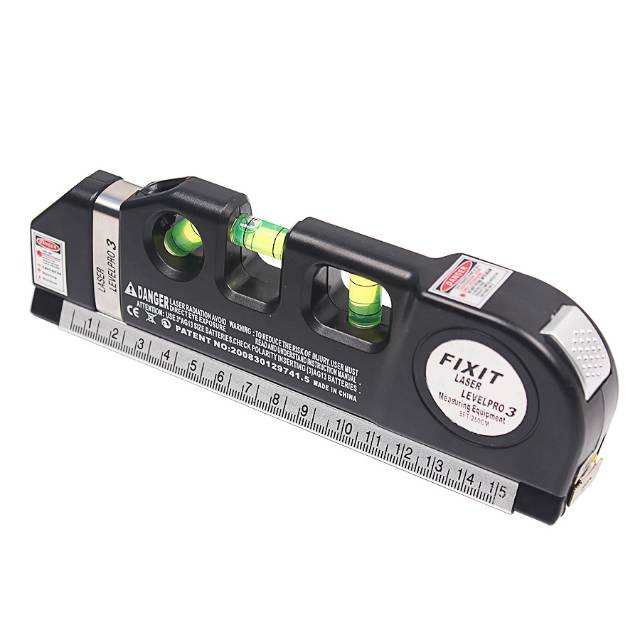 

Taffware LEVELPRO3 Penggaris Laser Horizontal Vertical 250CM + Waterpass - TL243 - Black