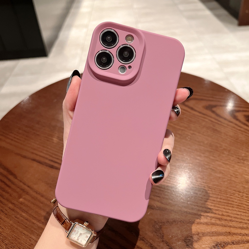 Soft case Bahan Silikon Buram Ramah Kulit Untuk iphone xs max xr 11 12 14 13 13 pro max 11 pro 11 pro max 12 pro