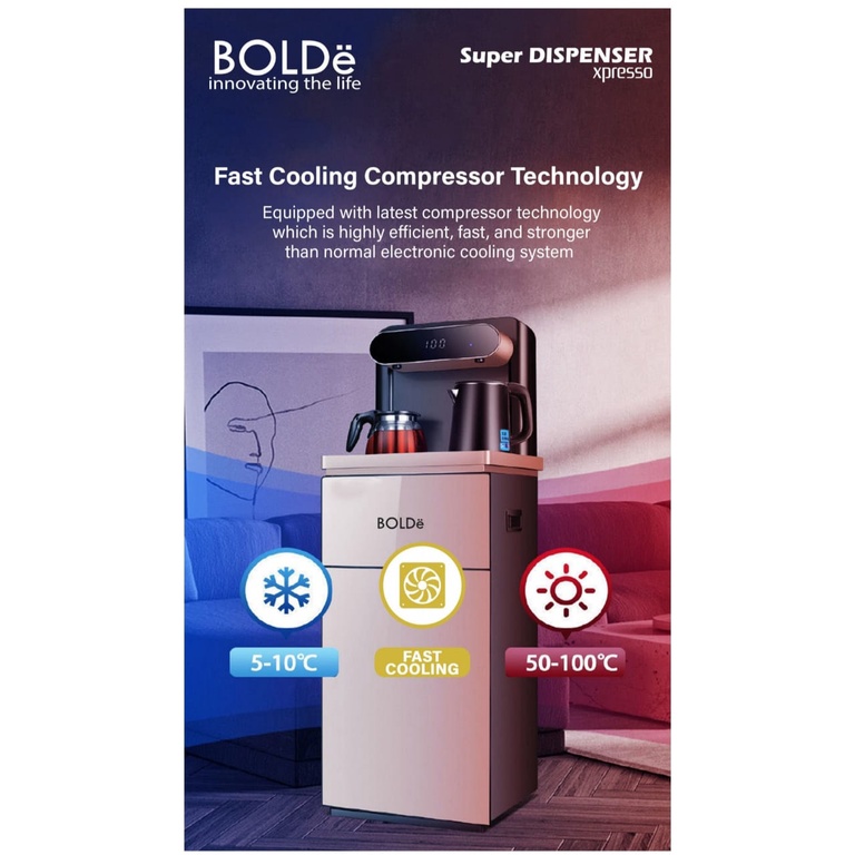 Bolde Super Dispenser Xpresso Galon Bawah Smart Dispenser