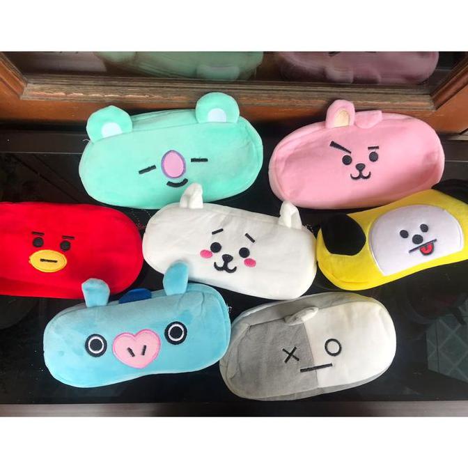 

Cuci Gudang Awal Tahun COD kotak pensil bt21 standard bahan kain termurah tempat pencil case - mang
