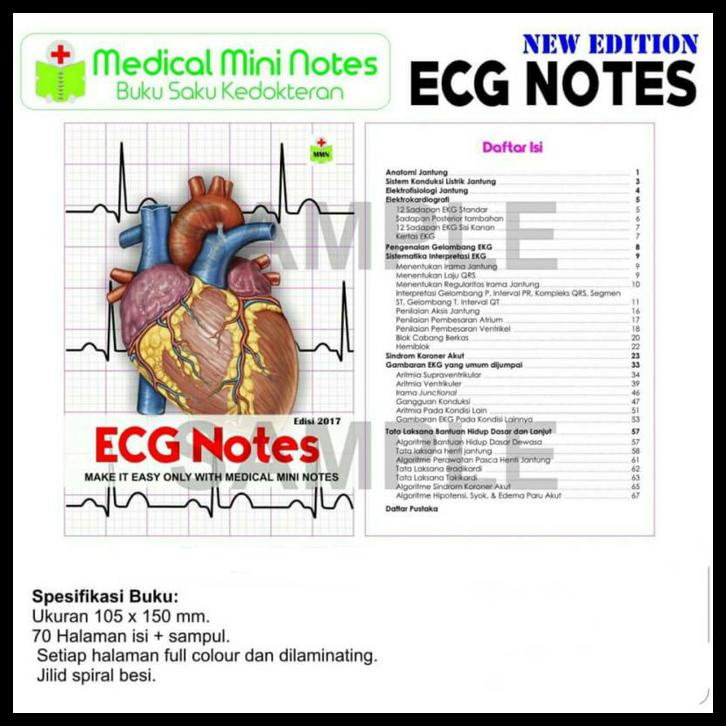 

TERBARUU!! Buku Saku Pedoman EKG - Buku Saku Kedokteran - ECG Notes COD