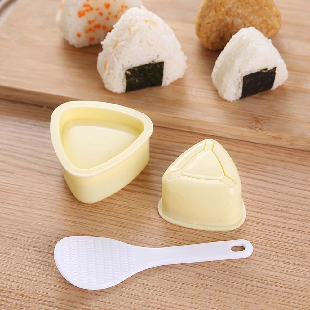 [Elegan] Cetakan Sushi Maker 3PCS/Set Home Seaweed Rice Cooking DIY Cetakan Nasi Makanan Bayi Segitiga