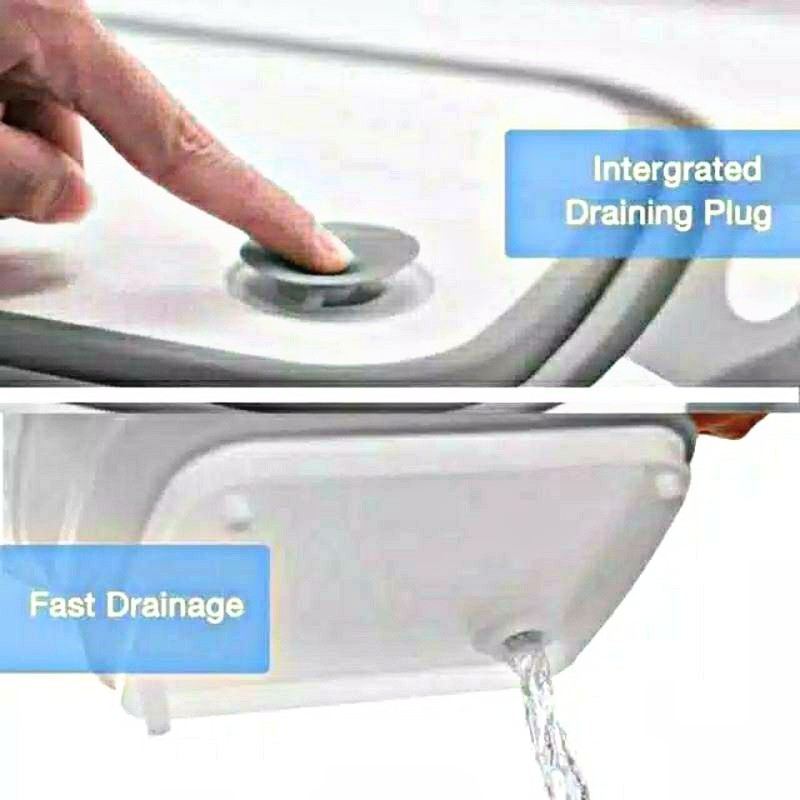 Talenan Lipat dan Baskom Multifungsi 3 In 1 Memotong Sayur /Keranjang Cuci Sayuran/ Baskom Penguras