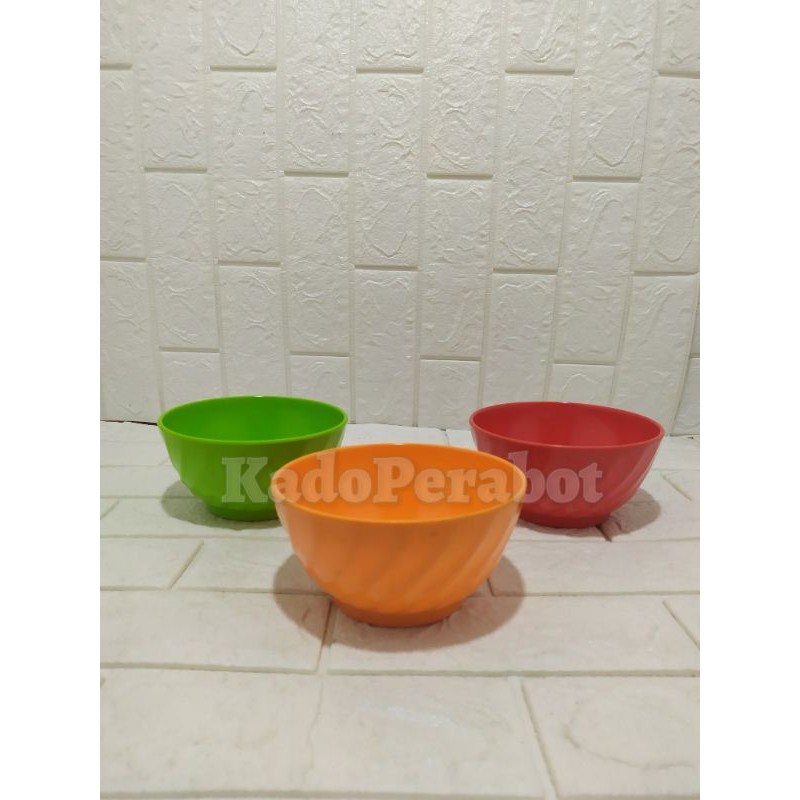 mangkok melamine ulir M9060 - mangkok sup melamine warna - mangkok warna