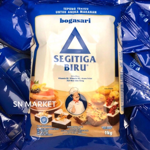 

Tepung Terigu Segitiga Biru Premium Bogasari 1kg