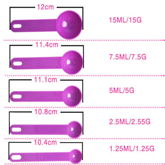 Aihogard Sendok Takar Bubuk Bumbu Cup Measuring Spoon 5 Pcs