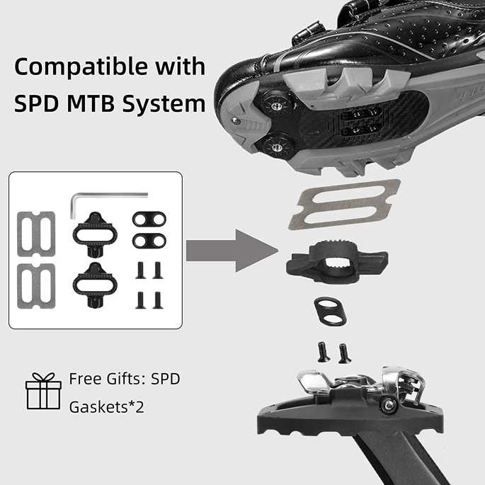 Pedal Sepeda mtb / Pedal Cleat mtb roadbike original Self-Locking 2PCS for Shimano LOOKE - B08Y