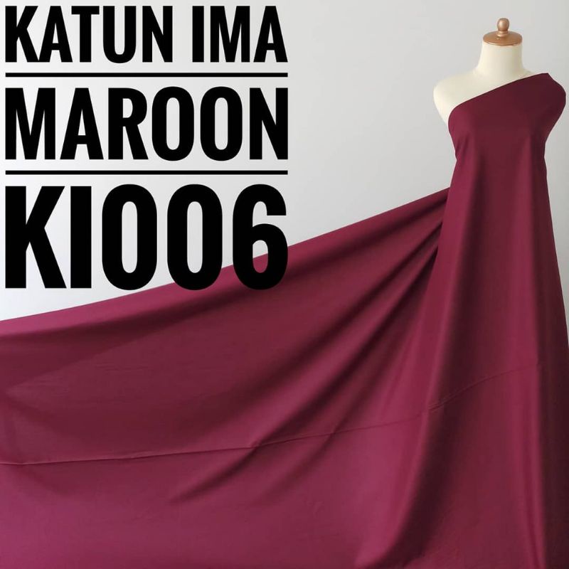 KAIN POTONGAN KATUN IMA MAROON KI006
