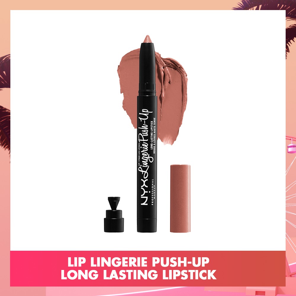 NYX Professional MakeUp Lip Lingerie Push-Up Matte Lipstick Make Up (Lipstik Crayon Tahan Lama)