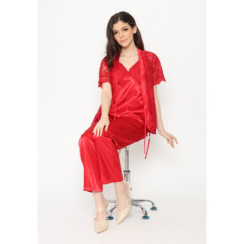 660560-Cynthia 3 in 1 Kimono Lace Set Christmas Edition All Size