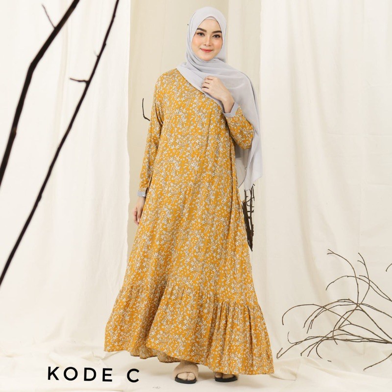 gamis rayon rampel ld 106 dan 116 cm