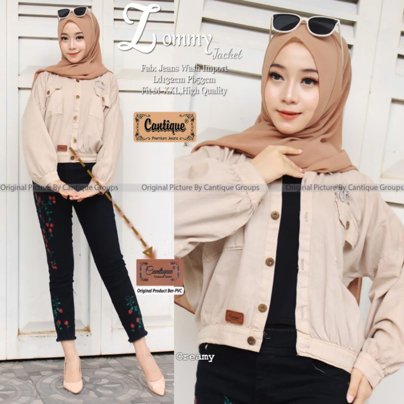 ZOMMY JACKET BY CANTIQUE (JAKET JEANS MUSLIMAH) Jaket wanita modern