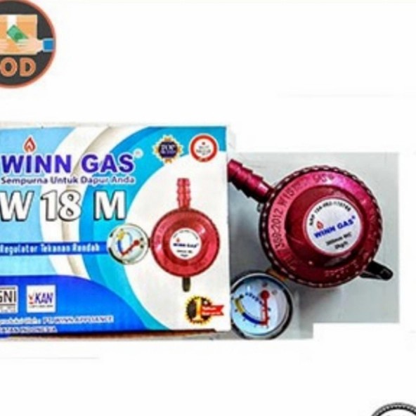 Regulator Gas+Meter W268M WINN/Regulator Tekanan rendah Safety SNI***