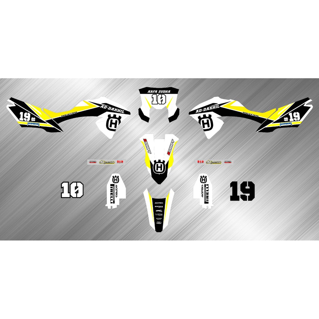DTX DECAL BERKUALITAS TERBAIK STIKER STRIPING KLX BF 150 MODEL HUSQVARNA