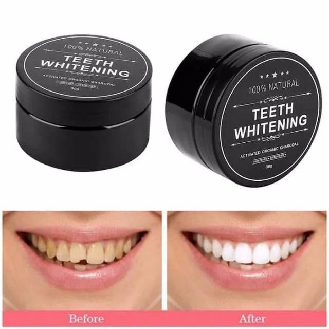 TEETH WHITENING ACTIVATED ORGANIC CHARCOAL BUBUK ARANG AKTIF PEMUTIH GIGI ORIGINAL