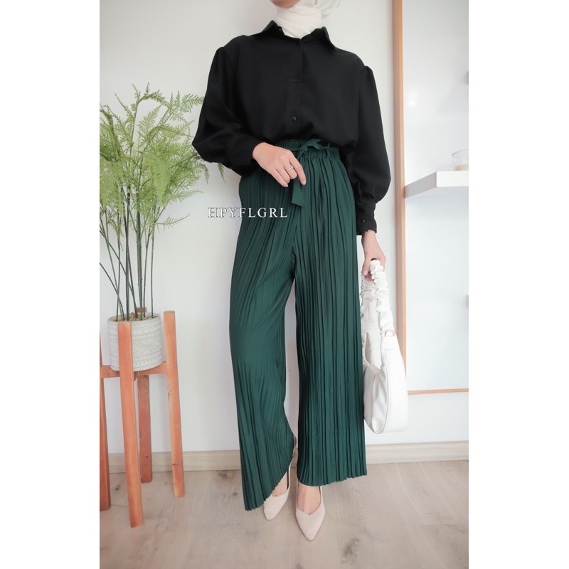 KULOT PLISKET PREMIUM-Hijau Emerald