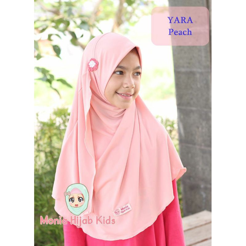 Yara Hijab by Monia Hijab Kids Peach MLXL | Hijab terlaris