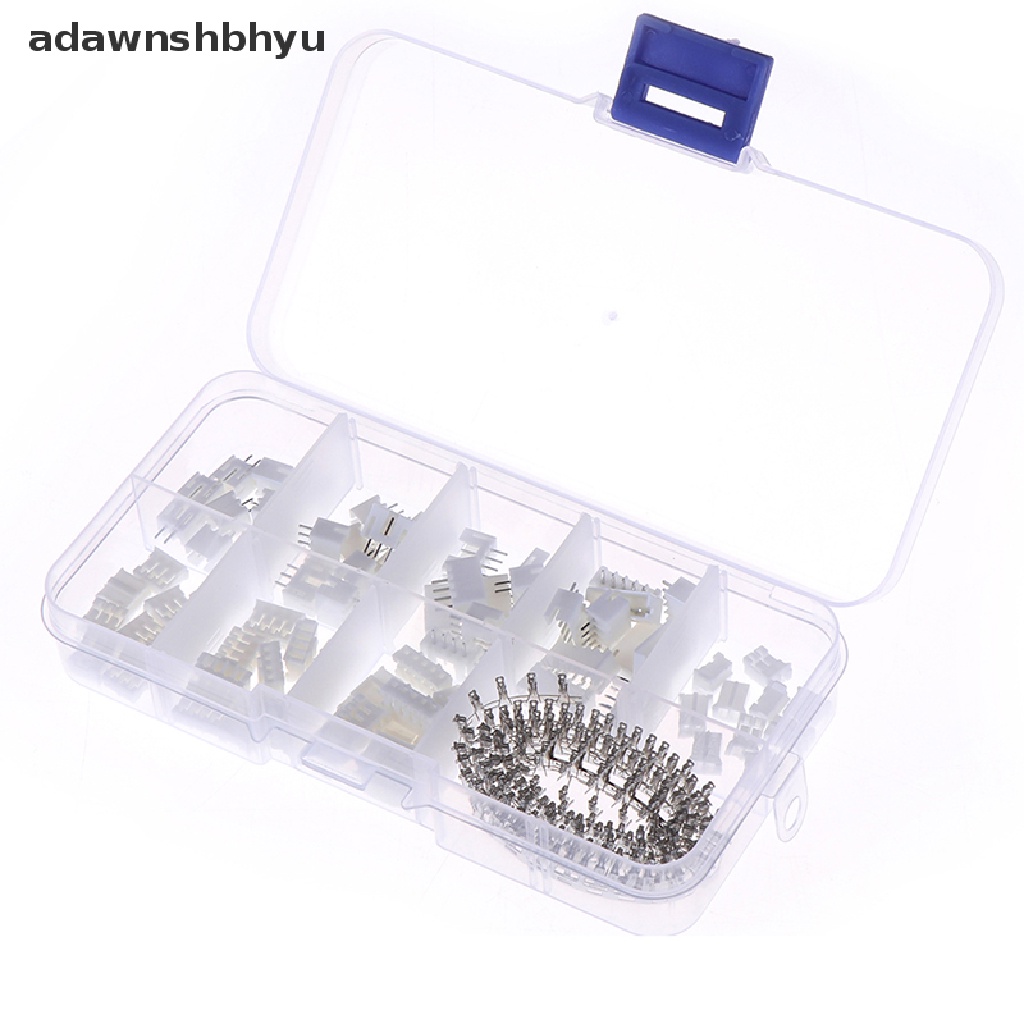 Adawnshbhyu 230pcs PH2.0 2p 3p 4pin 2.0mm pitch terminal kit pin header Konektor JST