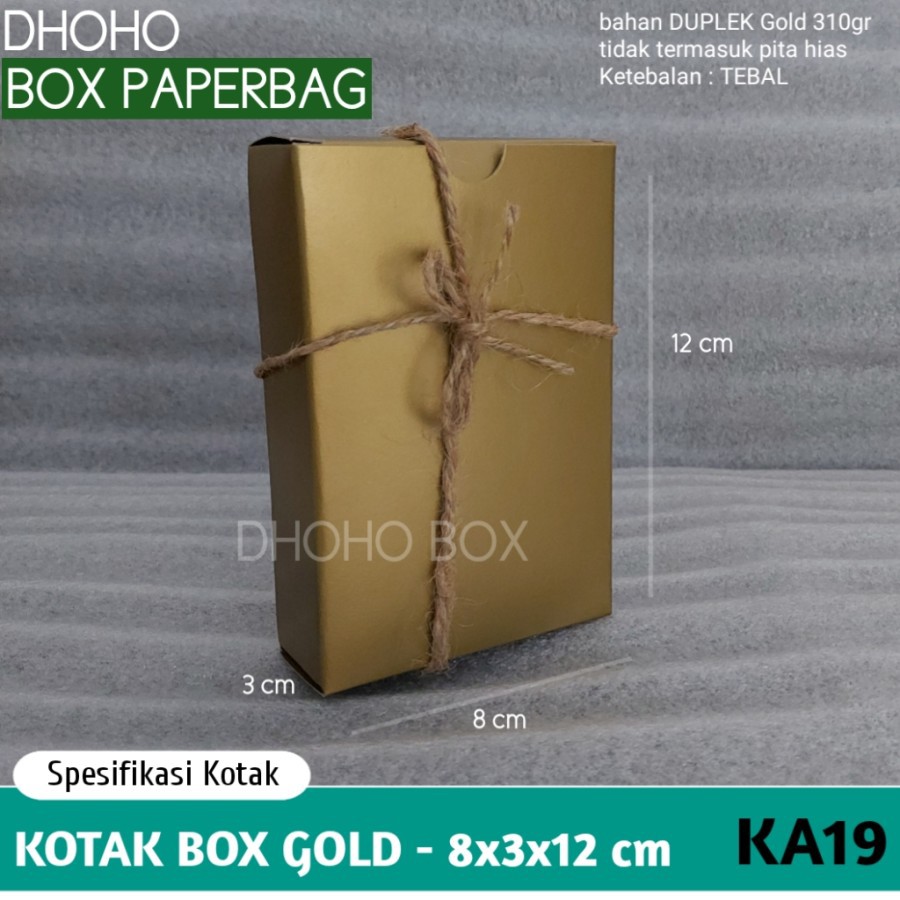 

ISI 36 BIJI kotak kado murah gold 8x12 ka19 | kardus box dus souvenir aksesoris