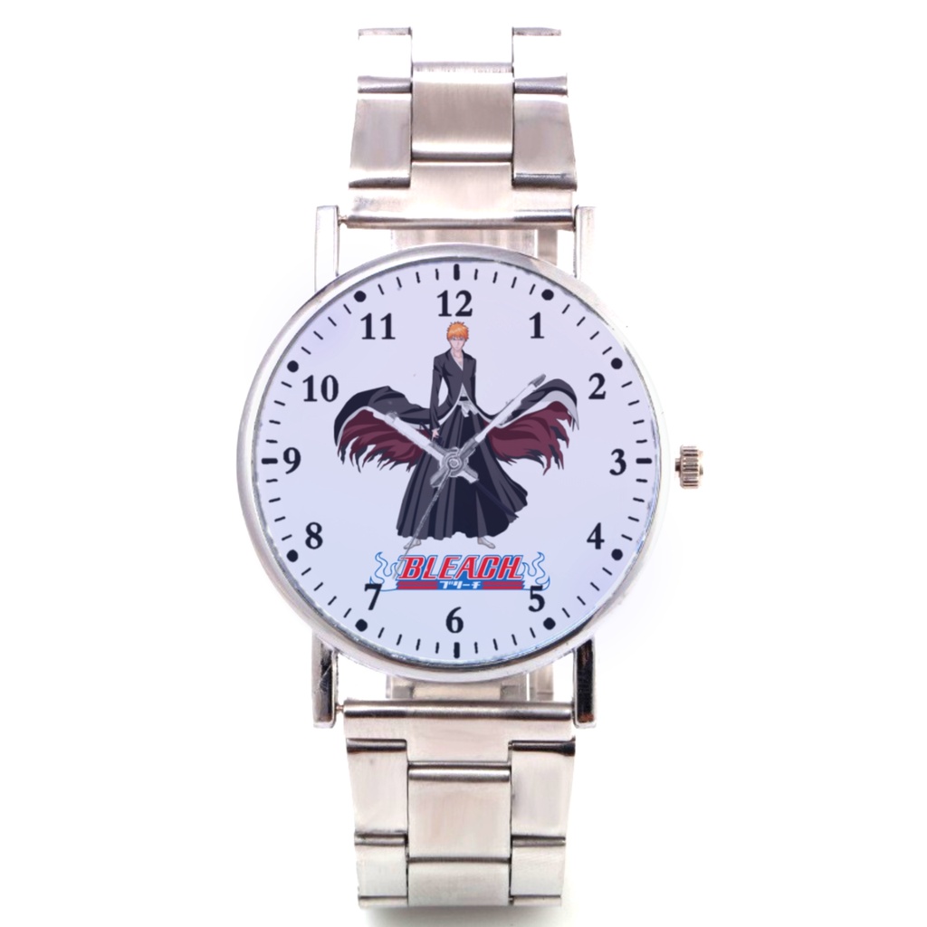 Jam Tangan Stainless Steel ANIME BLEACH Custom Keren Terbaru 03 Besi Rantai Murah Meriah Unik Viral 