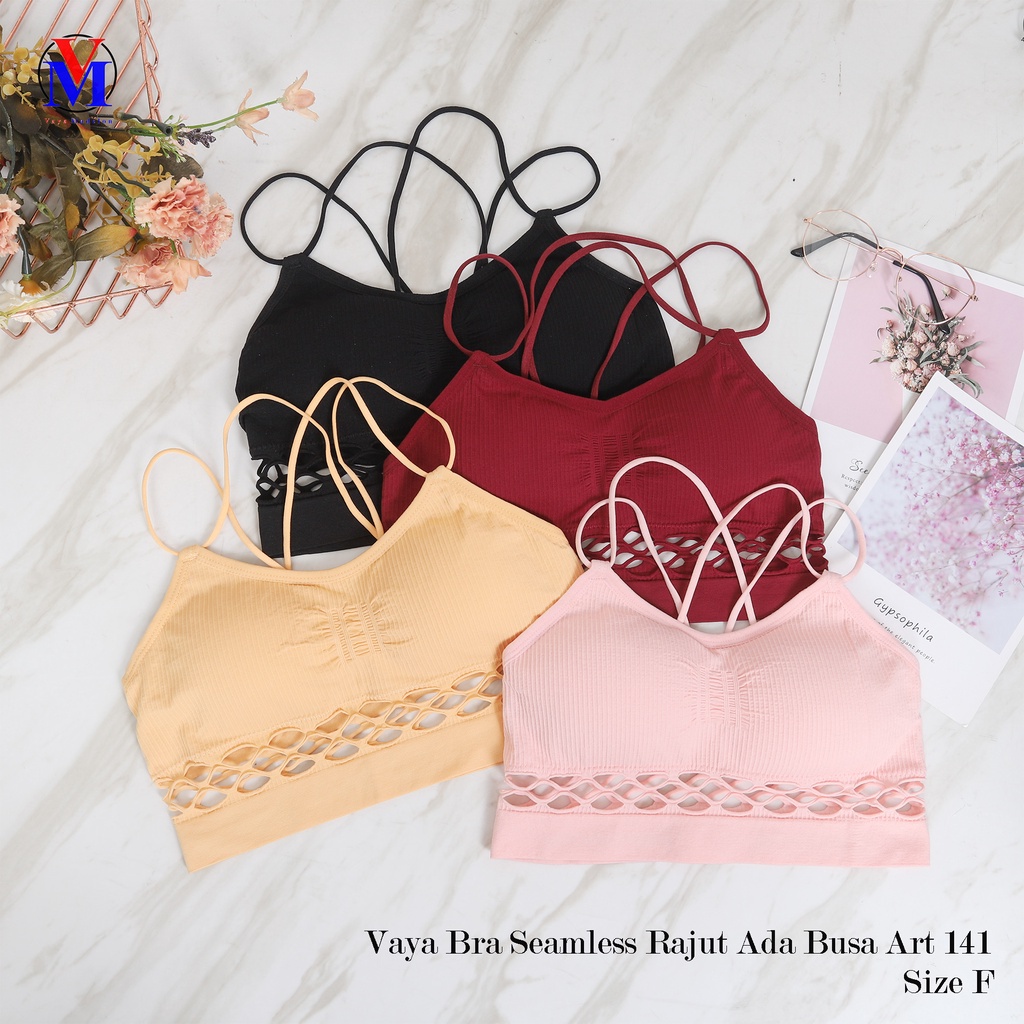 MINISET BRA SEAMLESS RAJUT BUSA VAYA Bralette Ada Busa / BRA SEXY WANITA / Art 141