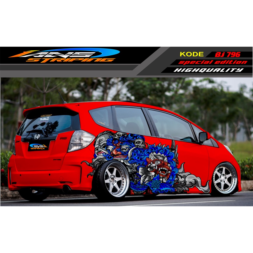 VARIASI STICKER MOBIL HONDA BRIO / JAZZ RS / MOBILIO / AGYA / YARIS / ATOS / STICKER MOBIL