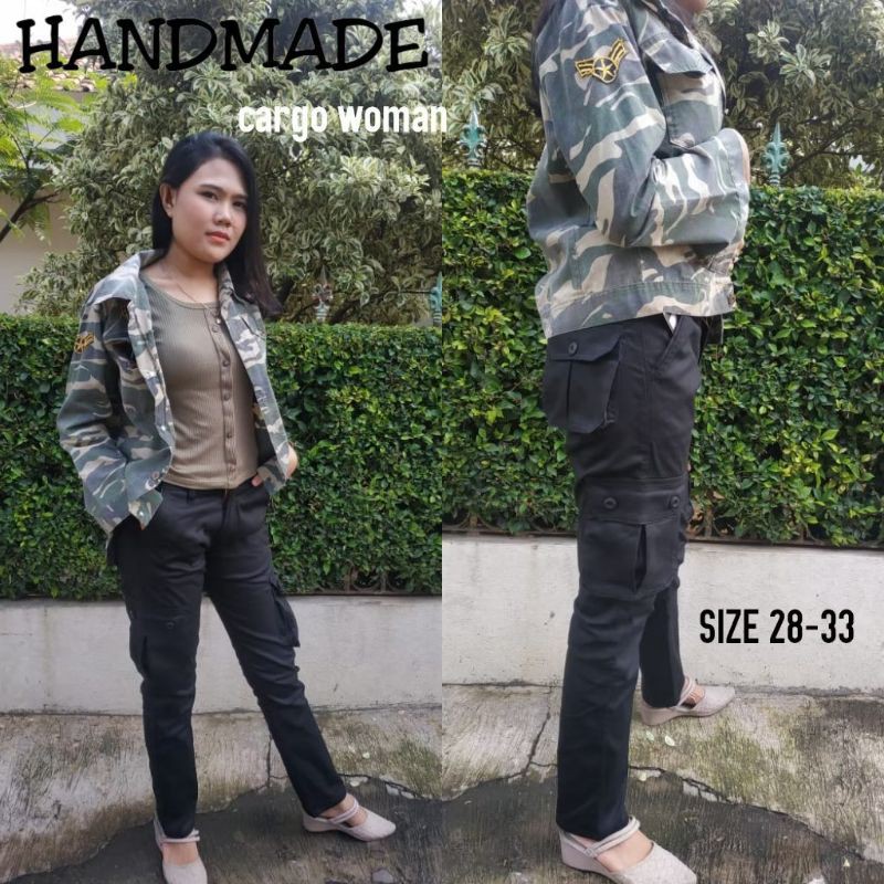 Celana cargo wanita pdl cewe jumbo size 35-38