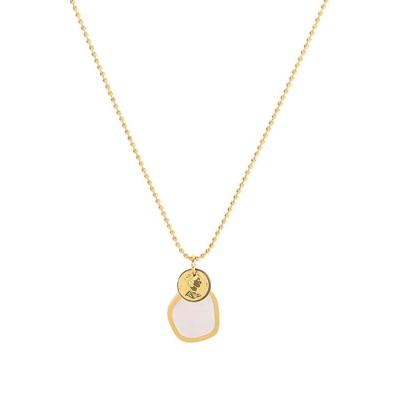 Kalung Titanium Coin Ratu Anti Karat