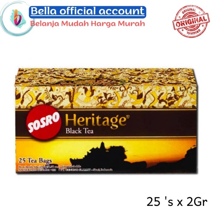 

Teh SOSRO Teh Celup Black Heritage 2g x 25 's Kantong Teh