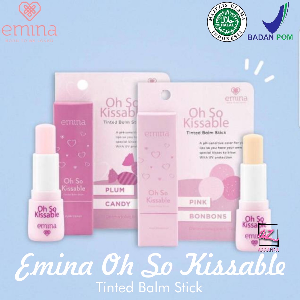 EMINA Oh So Kissable Tinted Balm Stick (Lip Balm) ORIGINAL BPOM