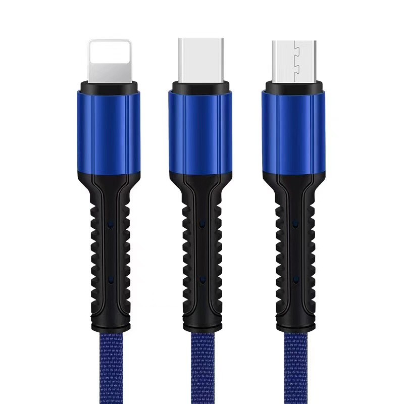 Kabel Data Cable Data 3 In 1 MIcro USB Type-C Lighting 2.0