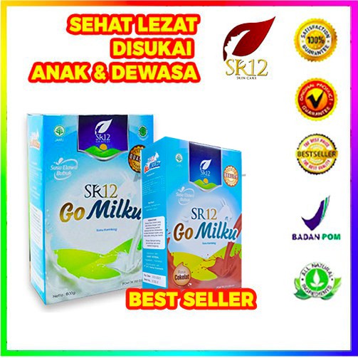 GOMILKU SR12 [GRATIS POUCH] SUSU KAMBING ETAWA KUALITAS PREMIUM GOAT MILK SUSU BUBUK TANPA GULA BPOM